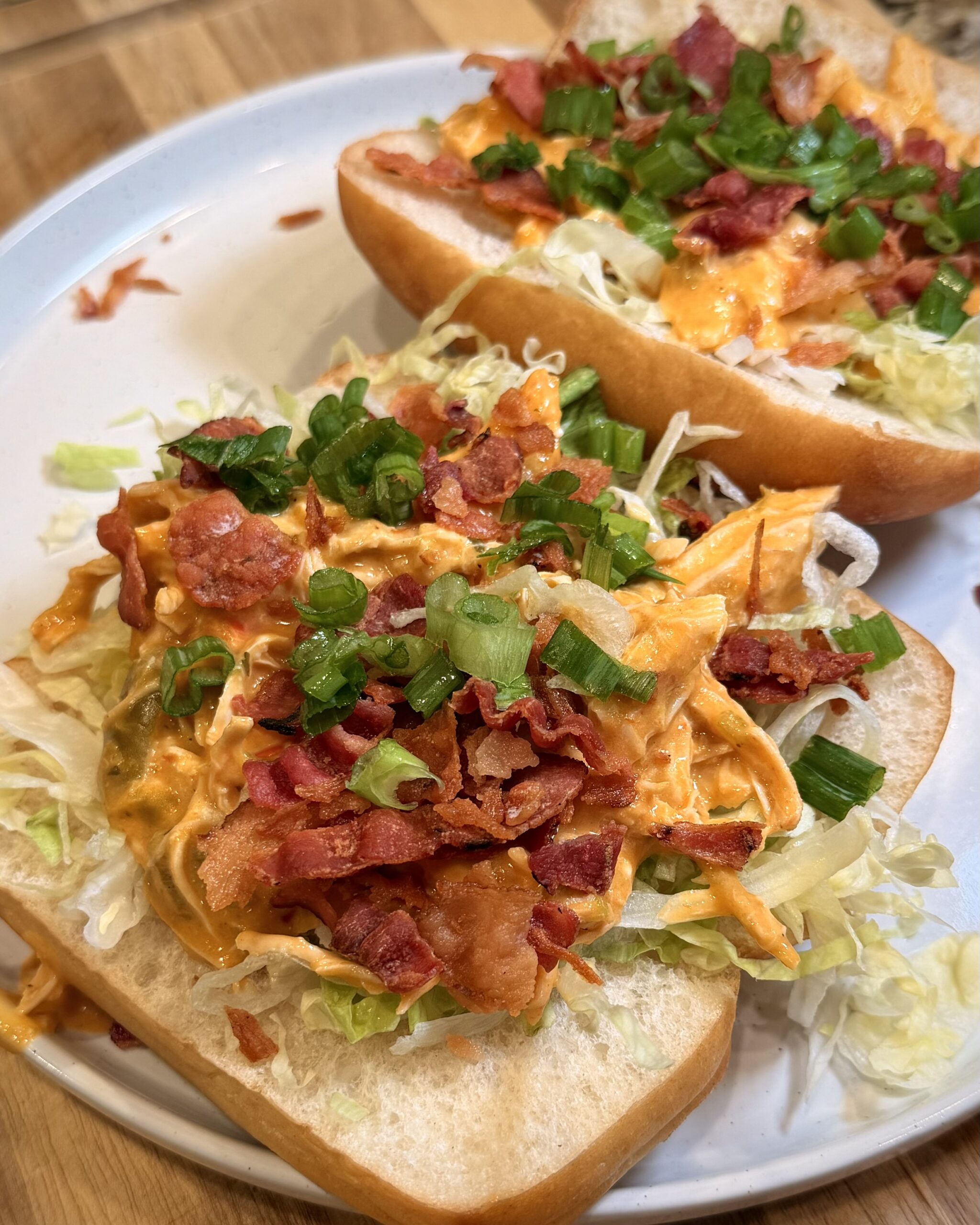 Buffalo Ranch Chicken Sandwiches on a plate