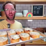 Matt holding Texas Toast Sloppy Joes