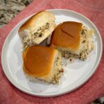 Marry Me Chicken Sliders sitting on a plate