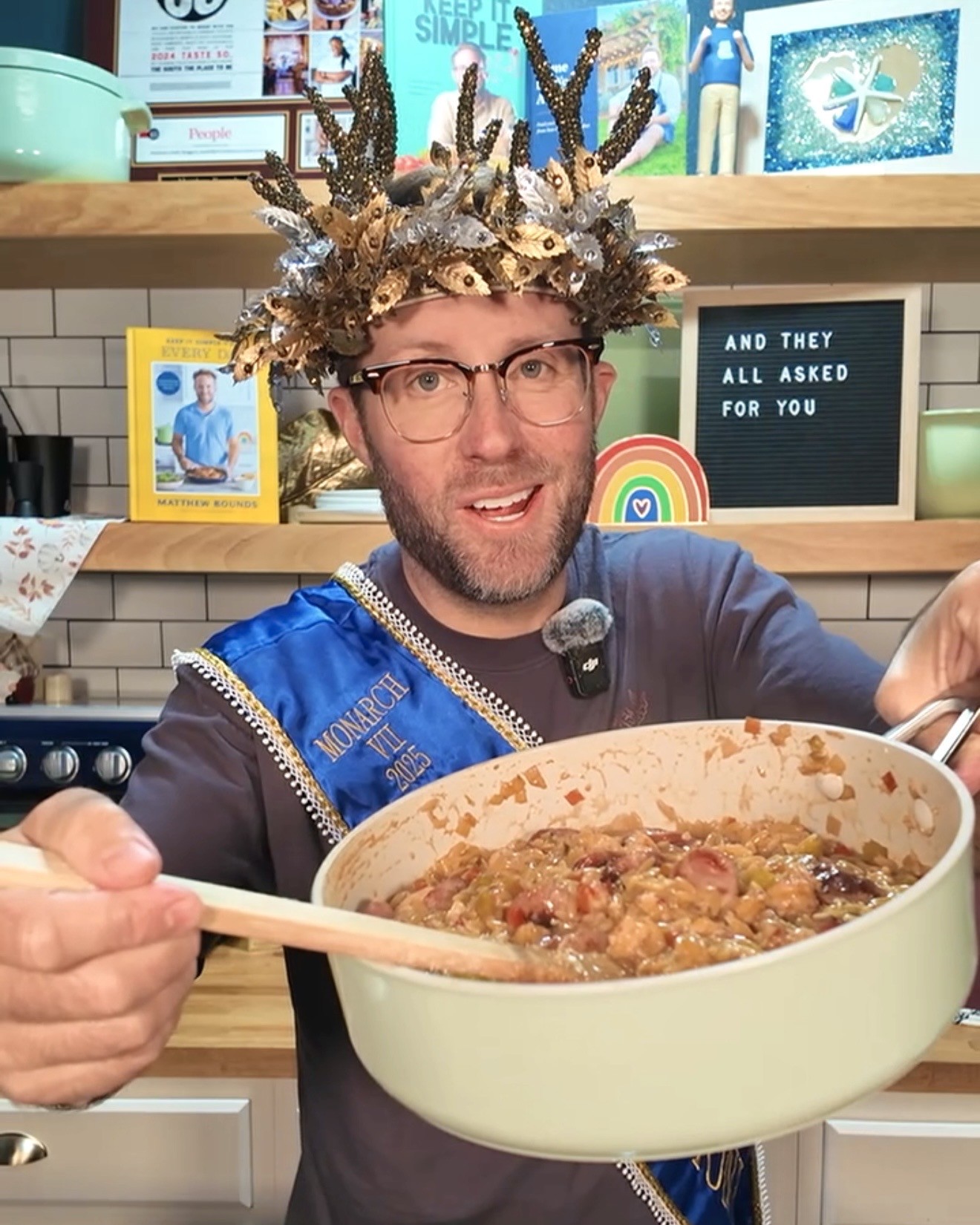 yourbarefootneighbor Mardi Gras One-Pot Orzo with Andouille & Crawfish